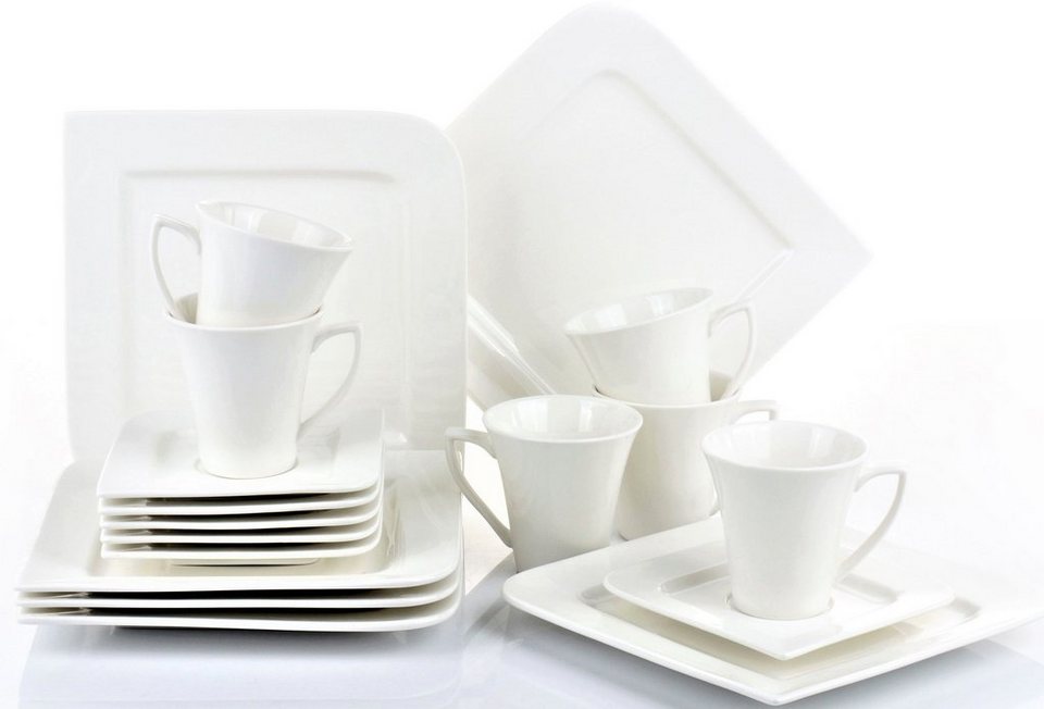 Retsch Arzberg Kaffeeservice Geschirr-Set, Service Fantastic (18-tlg), 6  Personen, Fine China-Porzellan, 18 Teile, für 6 Personen