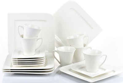 Retsch Arzberg Kaffeeservice Geschirr-Set, Service Fantastic (18-tlg), 6 Personen, Fine China-Porzellan, 18 Teile, für 6 Personen