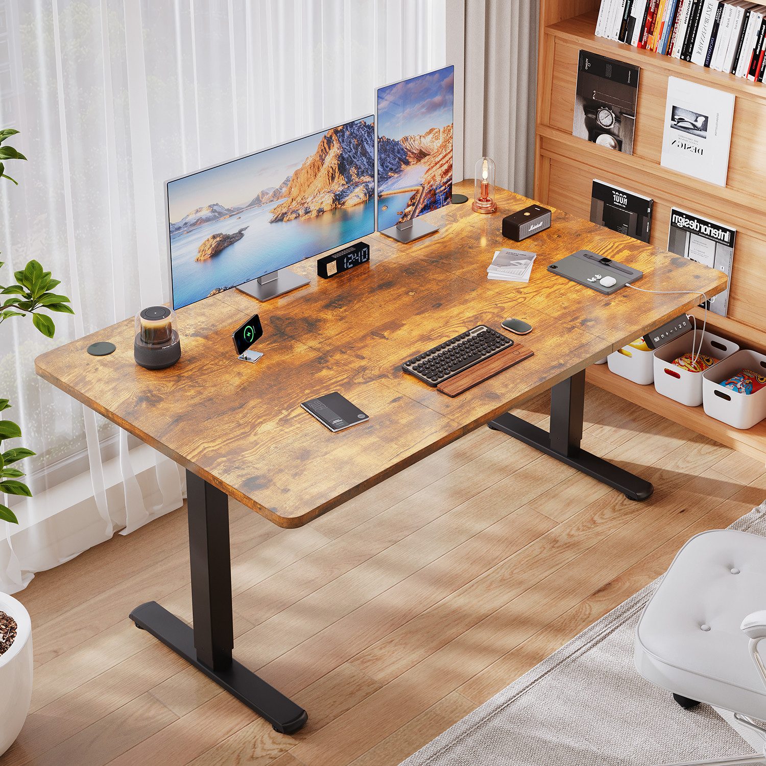 HOMALL Schreibtisch Höhenverstellbarer mit Gedächtnissteuerung, 110/120/140 günstig online kaufen