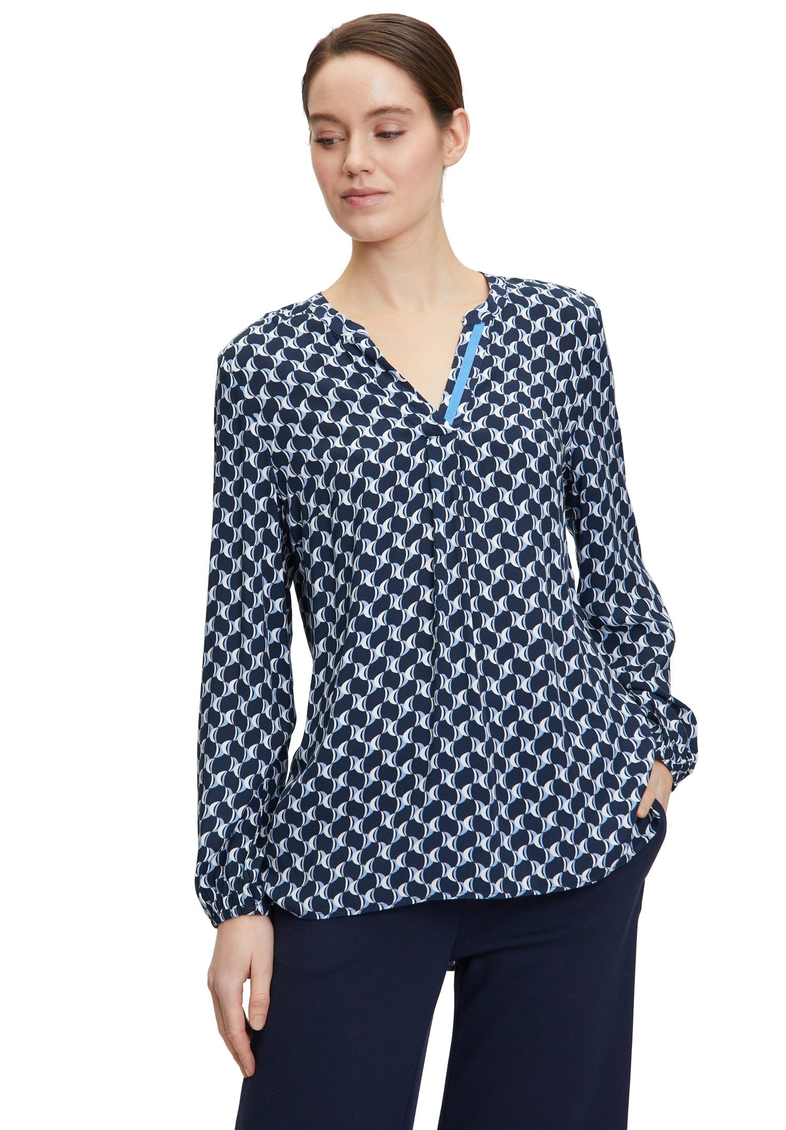 Shirtbluse Cartoon Blusenshirt mit Muster