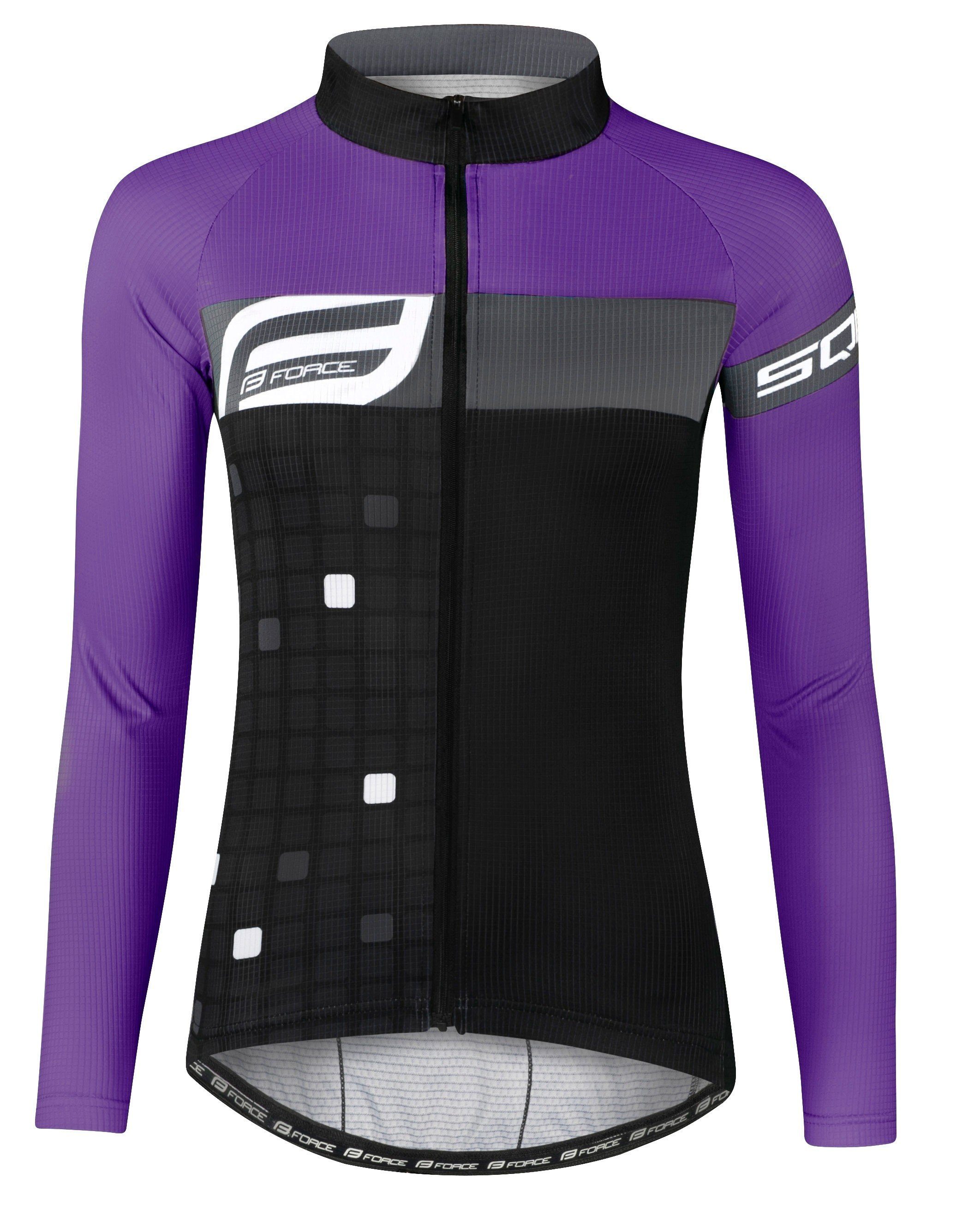 FORCE Radtrikot Jersey F SQUARE lady lila/schwarz