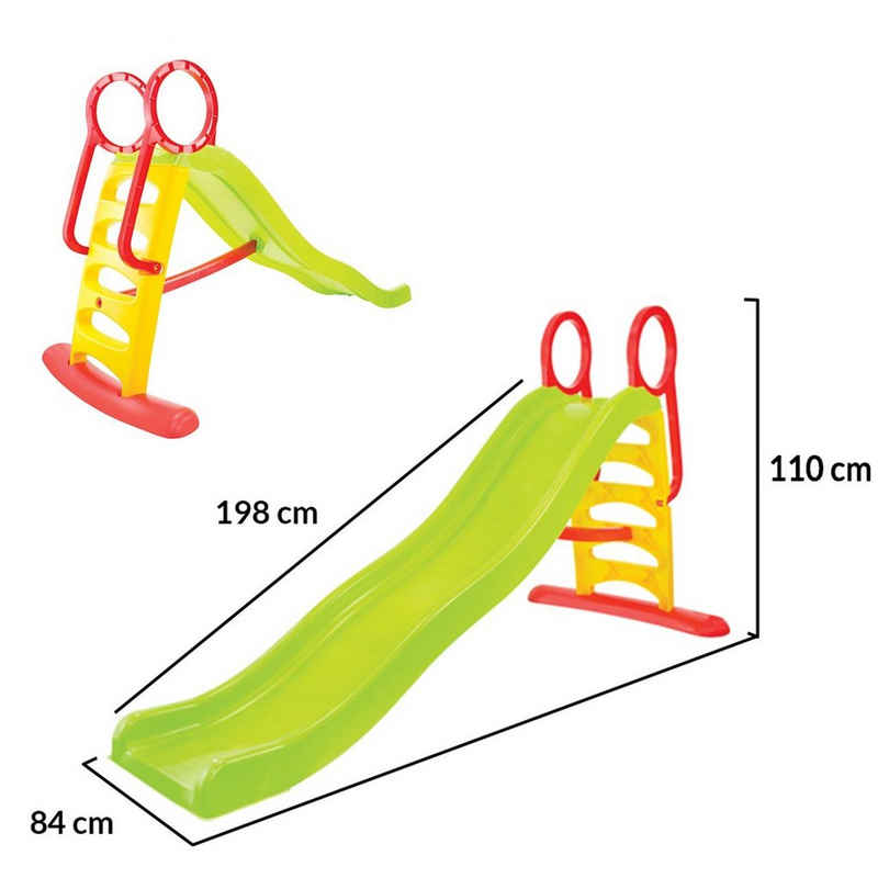 Mochtoys Rutsche Kinderrutsche und Wasserrutsche 11557, Rutschlänge 198 cm bis 50 kg
