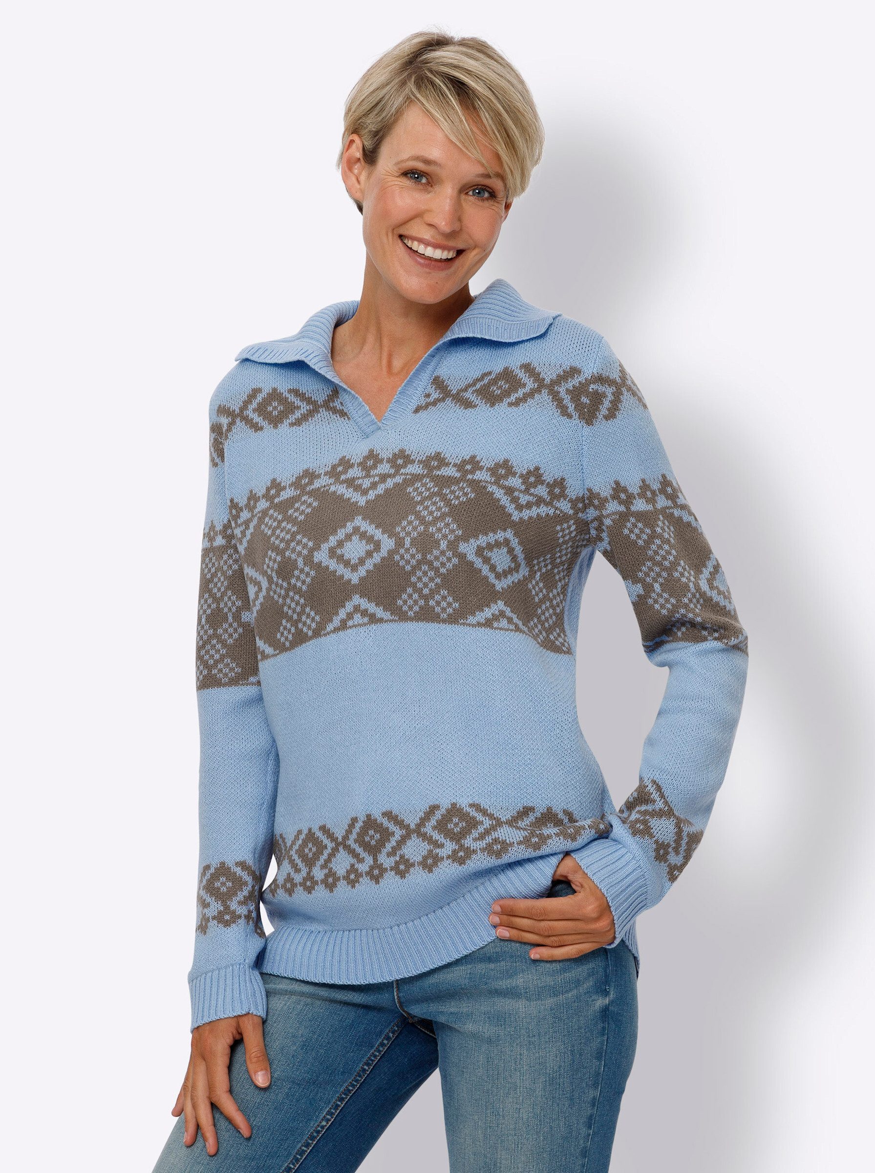 Sieh an! Strickpullover Norwegerpullover günstig online kaufen