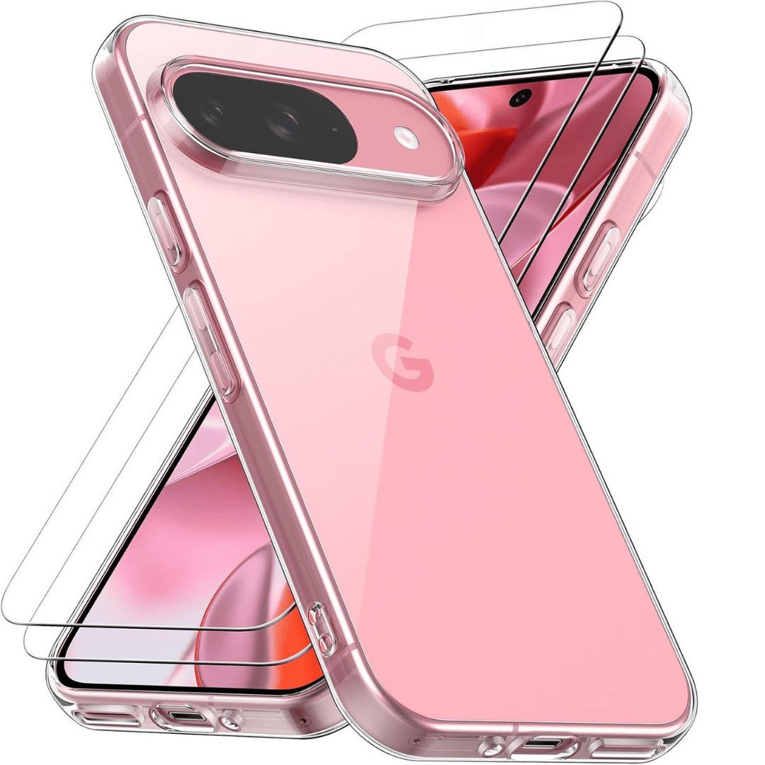 Smartphone-Hülle +2X Schutzglas für Google Pixel 10 Pro Panzerfolie Display Screen Case