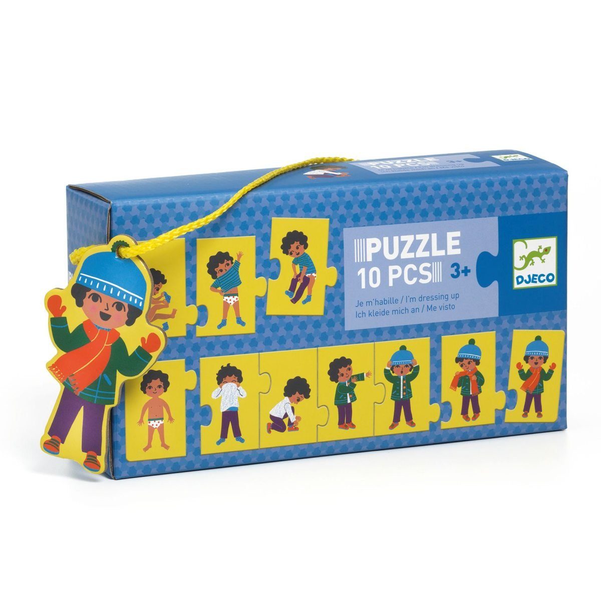 Lernspiele Puzzle DJECO Puzzleteile Anziehen, 10 Puzzle