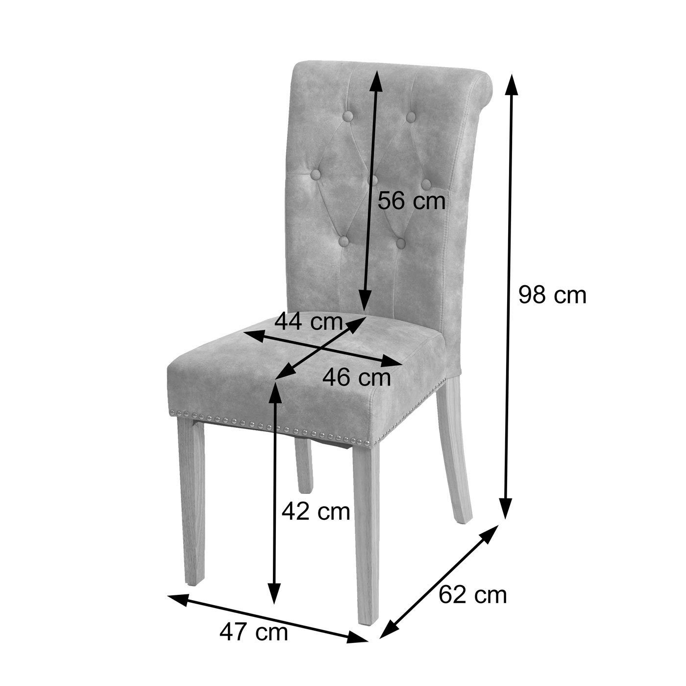 St), (Set, 6 Sitzkomfort Bequemer Edinburgh Esszimmerstuhl MCW 6er-Set, Kanten, Ecken Abgerundete und II-6