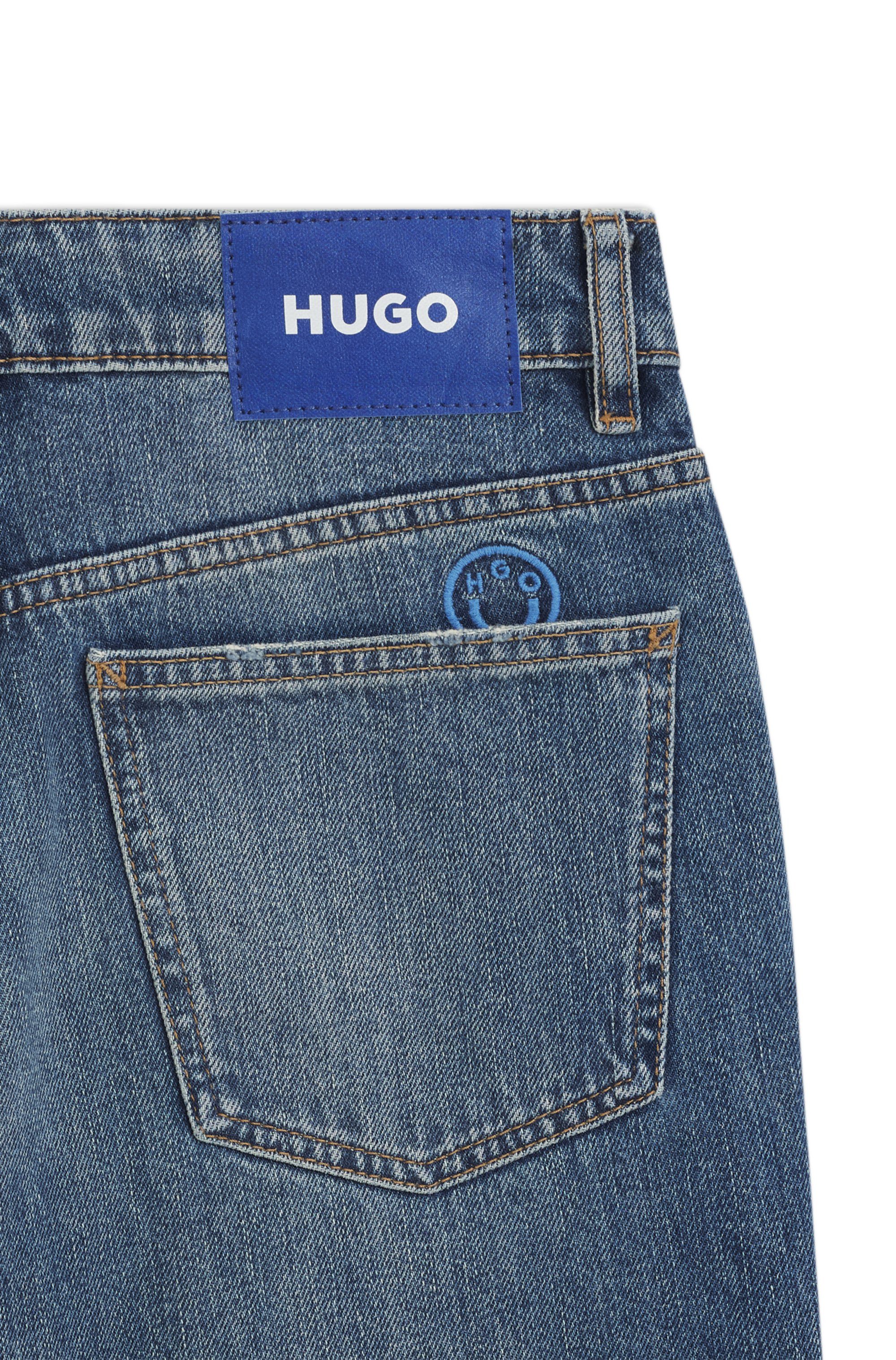 HUGO Loose-fit-Jeans Gamala mit ausgefranstem Saum, Baggy-Fit – Bild 5 von 5