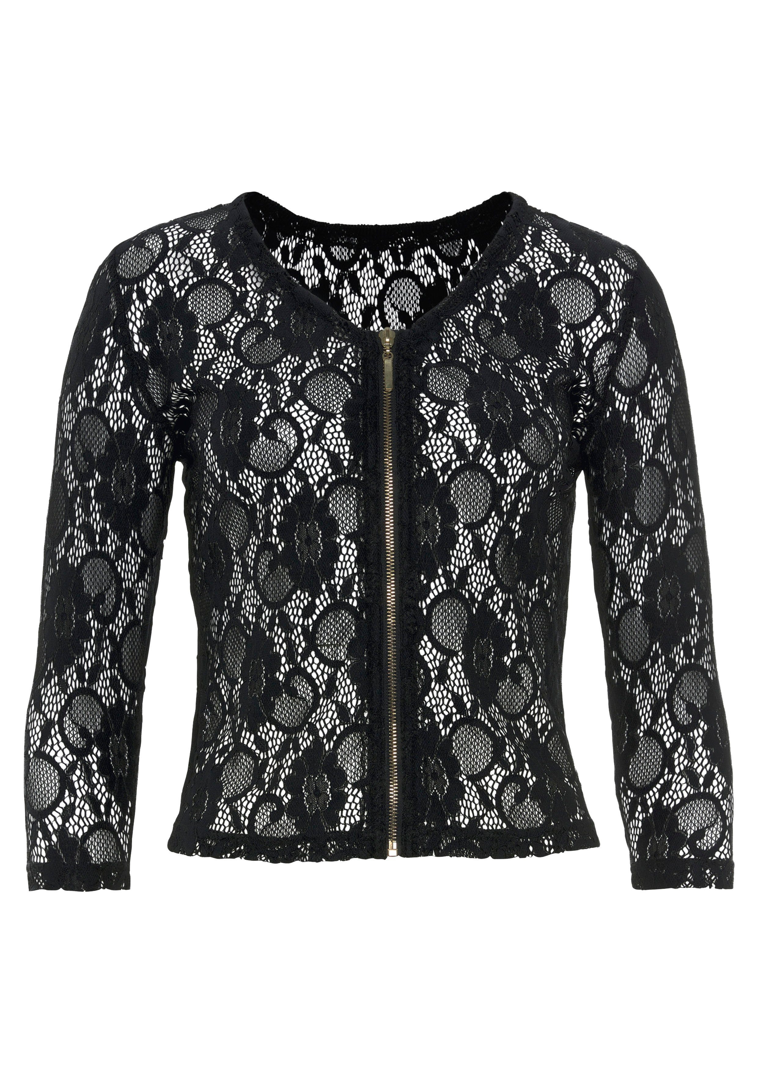 LASCANA Cardigan aus floraler Spitze, sexy Dessous günstig online kaufen