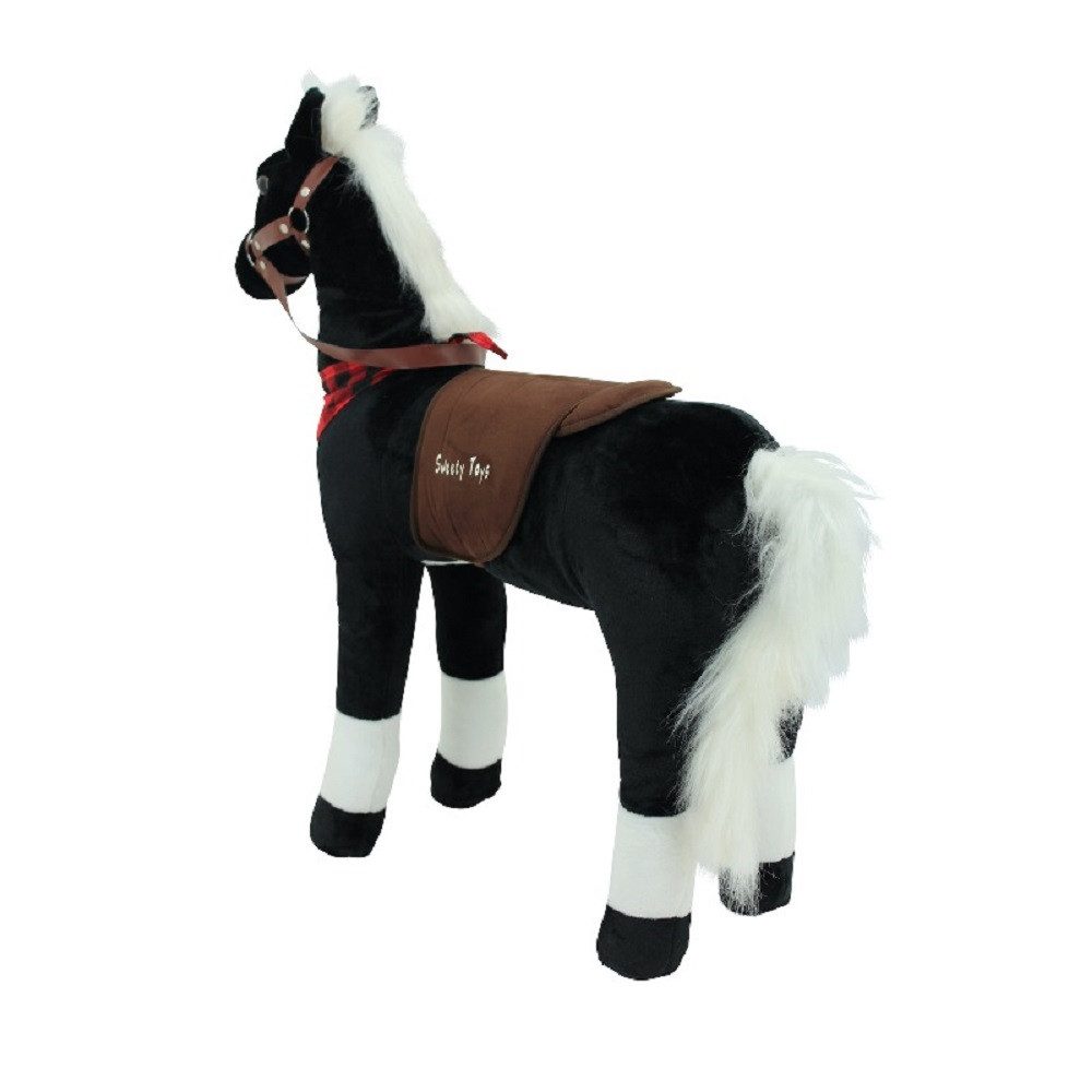 Sweety-Toys Stehpferd Sweety Toys 7660 Stehpferd LITTLE BLACK DIAMOND mit Stahlunterbau 80cm