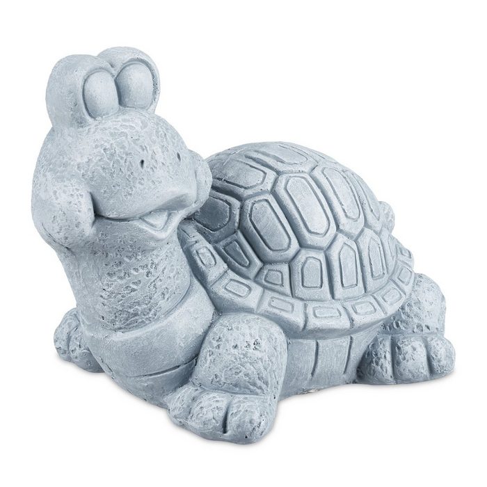 relaxdays Gartenfigur Schildkröte Gartenfigur in Grau