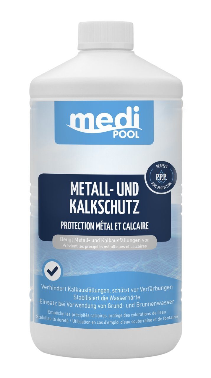 mediPOOL Poolpflege mediPOOL Metall- und Kalkschutz 1 L, (Spar-Set)