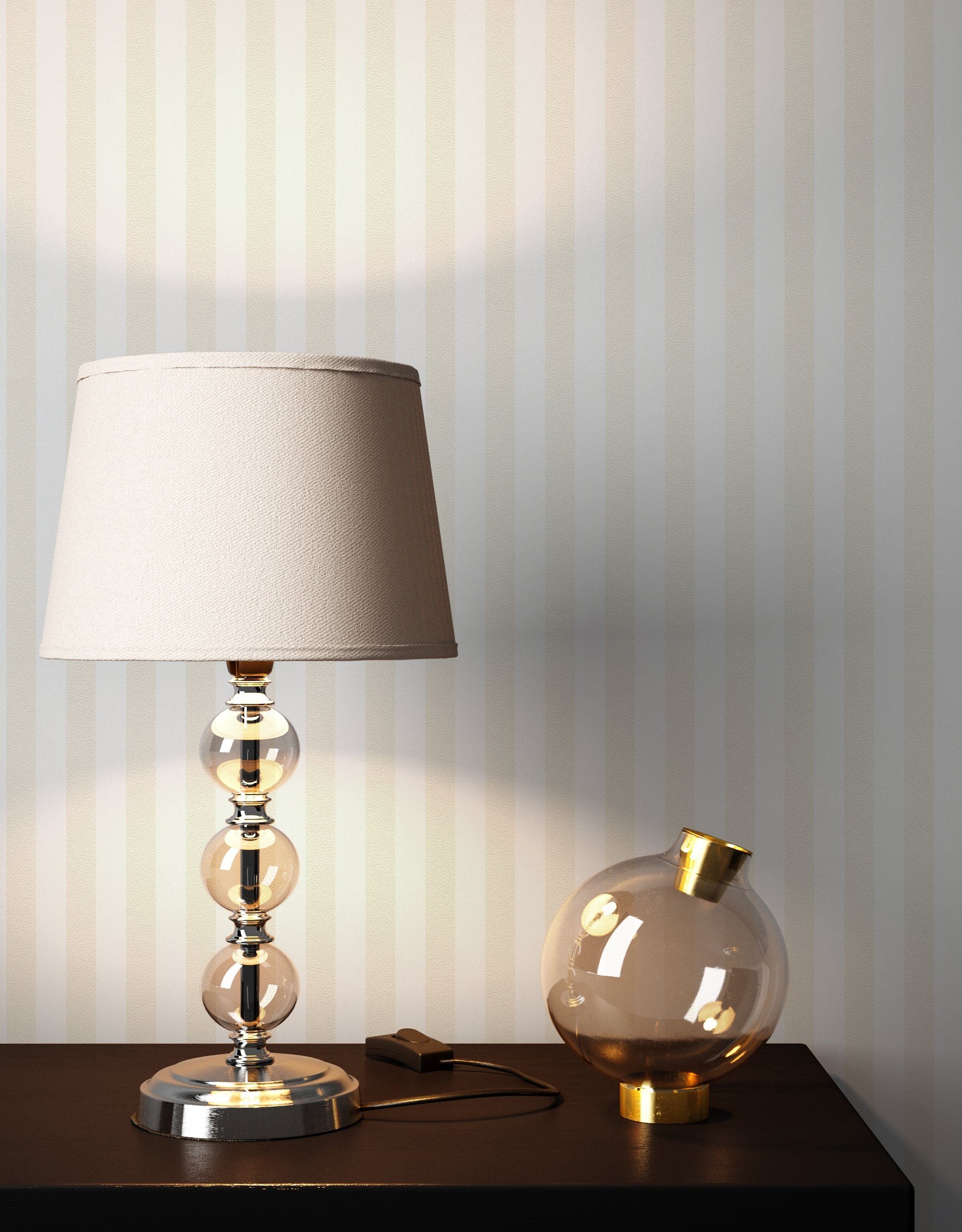 Newroom Vliestapete, Beige Tapete Landhaus Steifen günstig online kaufen