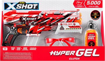 Blaster XSHOT, Hyper Gel-Blaster Clutch mit 5.000 Gel-Kugeln, inklusive Schutzbrille für die Augen