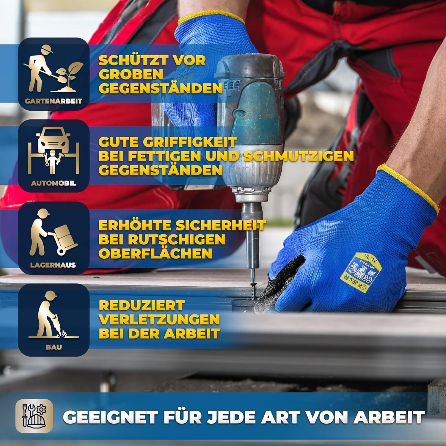 S&R Arbeitshandschuhe Schutzhandschuhe, 12 Paar aus günstig online kaufen