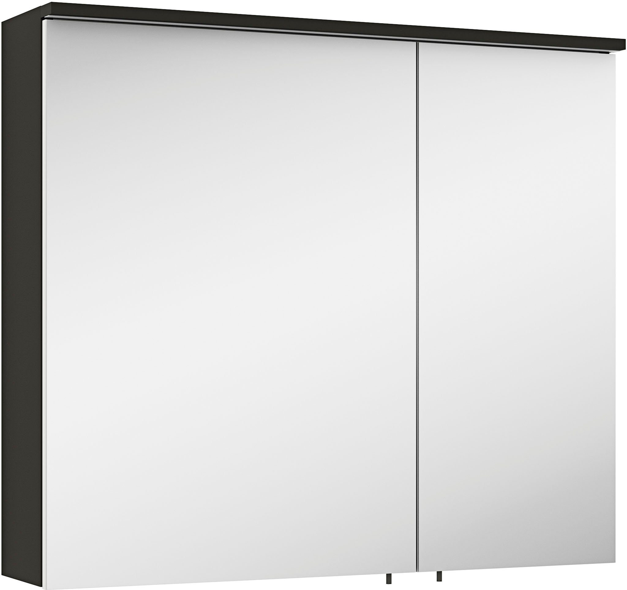 MARLIN Spiegelschrank 3510clarus 80 cm breit, Soft-Close-Funktion, inkl.  Beleuchtung, vormontiert