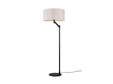 meineWunschleuchte LED Stehlampe, LED wechselbar, Warmweiß, Bauhaus Design-klassiker, Lampenschirm-e Stoff groß Schwarz Höhe 158cm