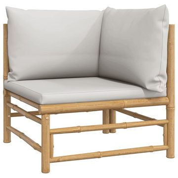 DOTMALL Gartenlounge-Set Garten-Ecksofa-Set (8-tlg),aus Bambus mit mit Sitz- und Rückenpolster
