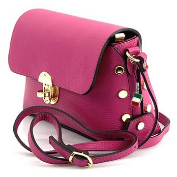 FLORENCE Umhängetasche Florence Umhängetasche Damen Tasche (Umhängetasche), Damen Leder Umhängetasche, fuchsia, pink ca. 22cm