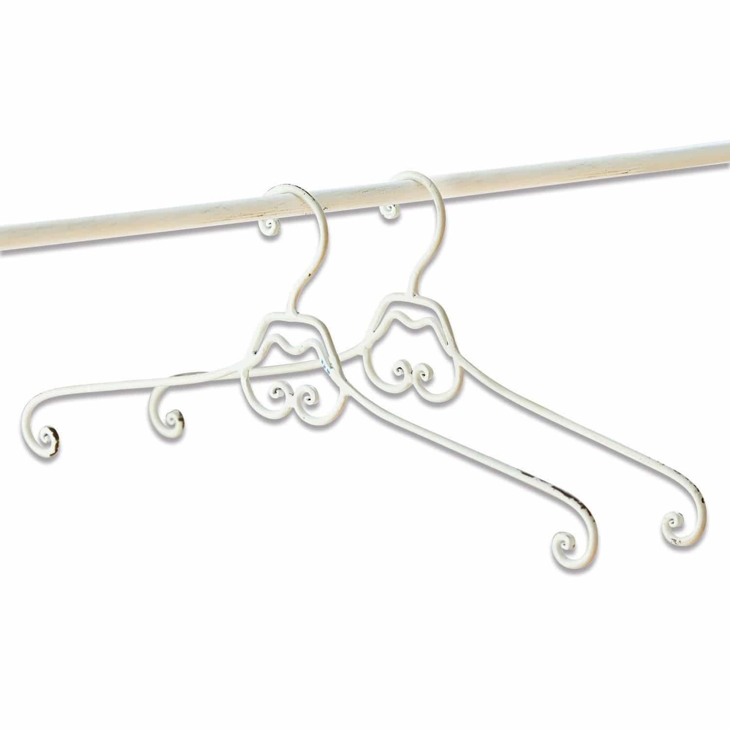 Mirabeau Dekohaken Kleiderbügel 2er Set Guin antikweiß günstig online kaufen