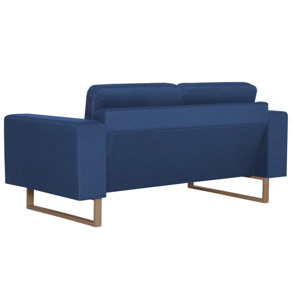 Couch vidaXL Stoff 2-Sitzer-Sofa Blau Sofa