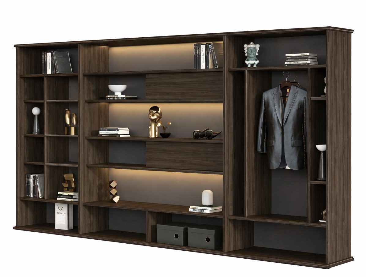 Xlmoebel Aktenschrank Luxus Designer Schrank Holz Büro Zimmer Regal Modern Sofort (1-St., Luxus Designer Schrank) Hergestellt in Europa