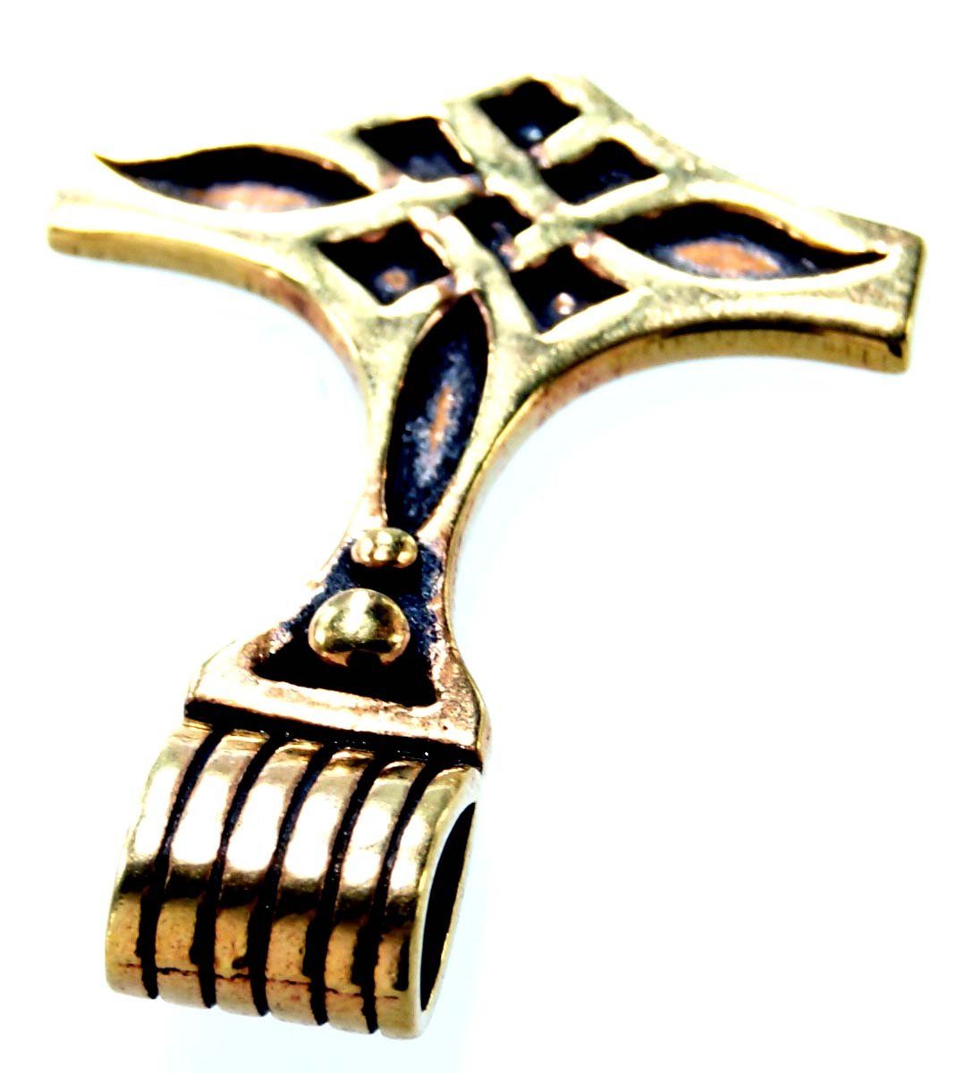 of Thorshammer Leather Thorhammer Bronze Odin Hammer Thors Wikinger Kettenanhänger Thor Kiss