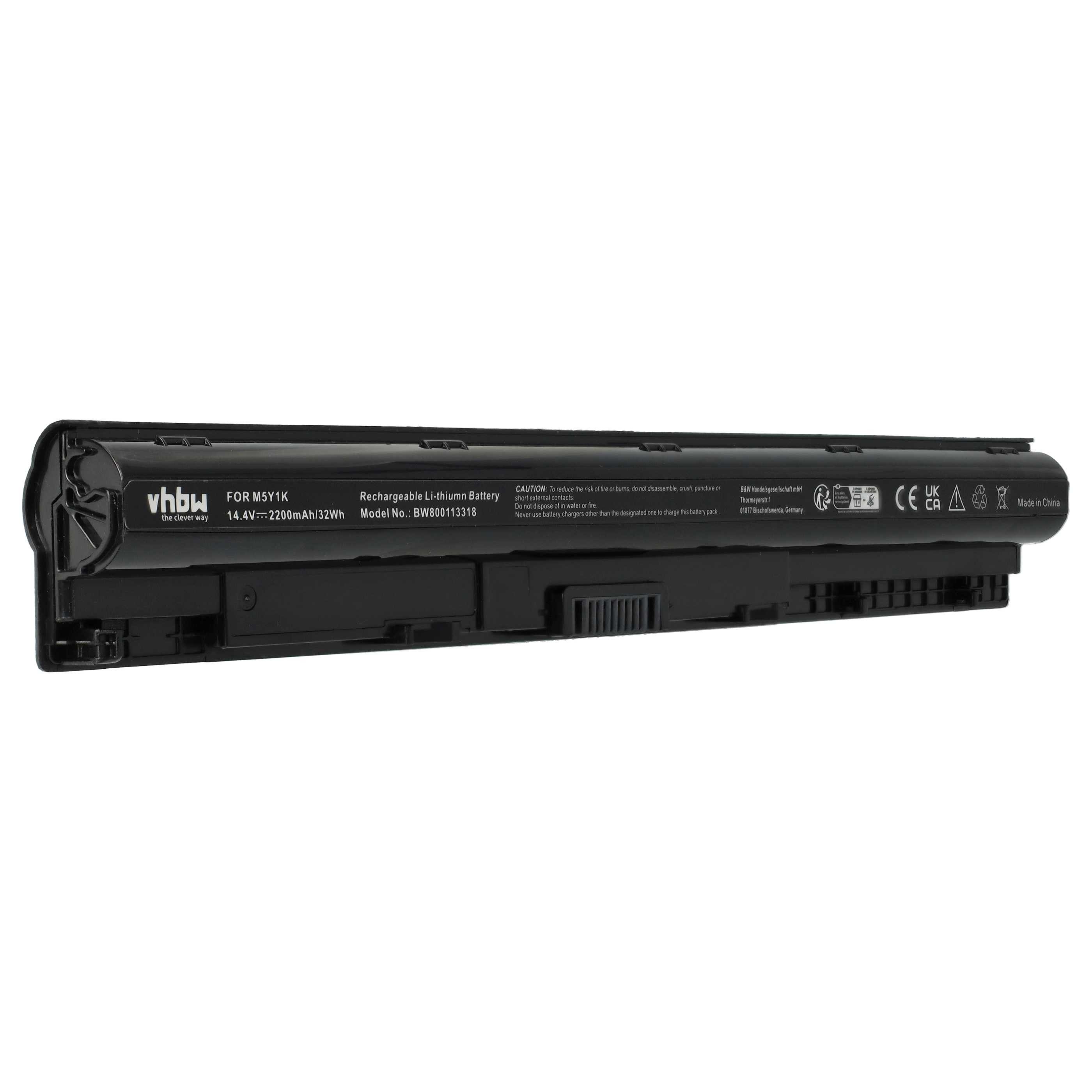 vhbw Akku passend für Dell Inspiron 15 3000 Series (3451), 15 3000 Series Laptop-Akku Akku Li-Ion 2200 mAh (14,8 V), Leistungsfähiger Austausch-Akku für Notebook, Wiederaufladbar, Jede