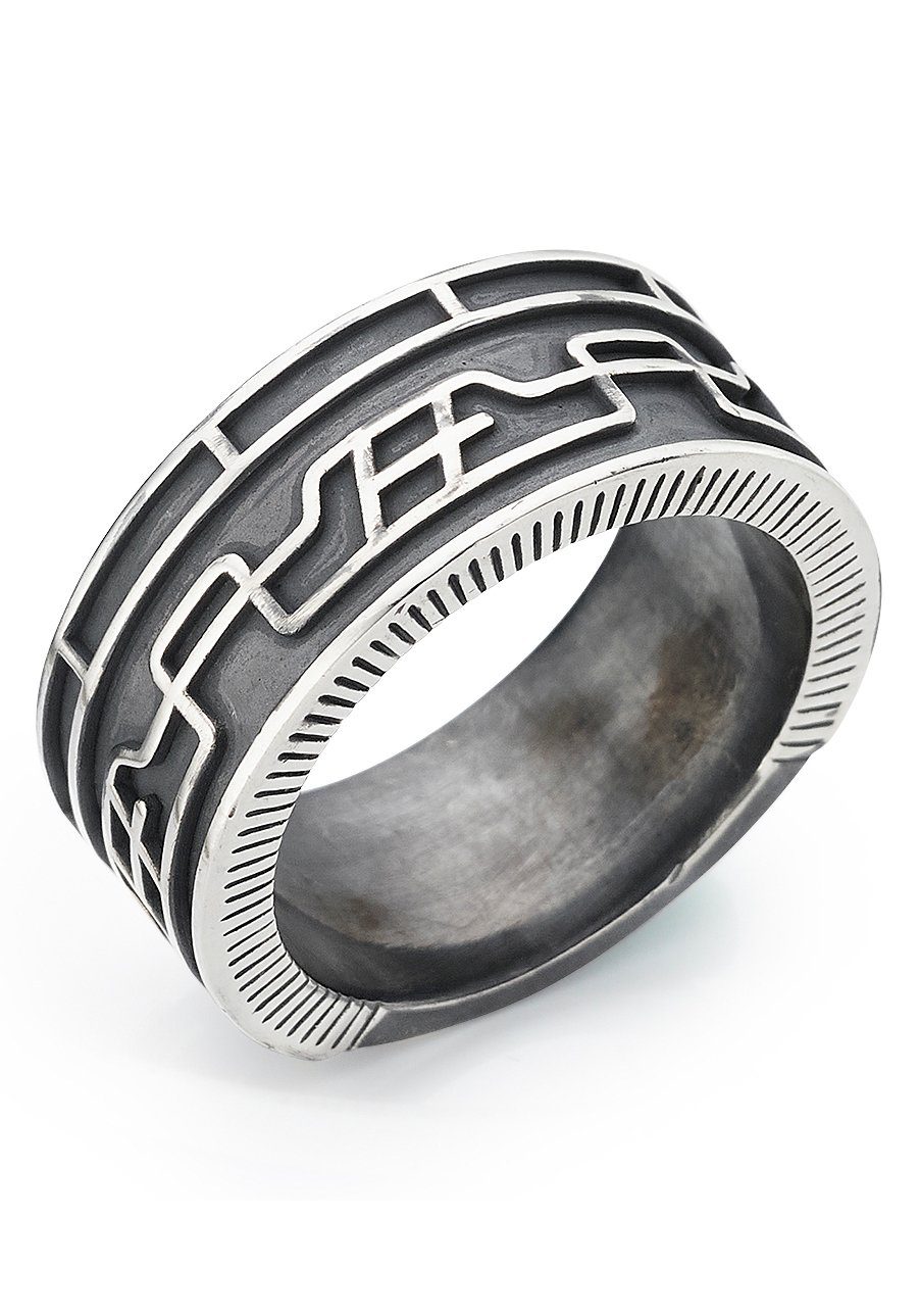 Fingerring Schmuck Geschenk Silber 925 Herrenring Logo Branding