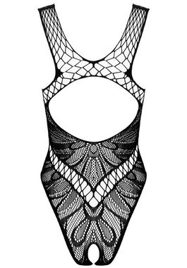 Obsessive Body Netz-Body mit Muster transparent - schwarz (1-tlg) freier Rücken