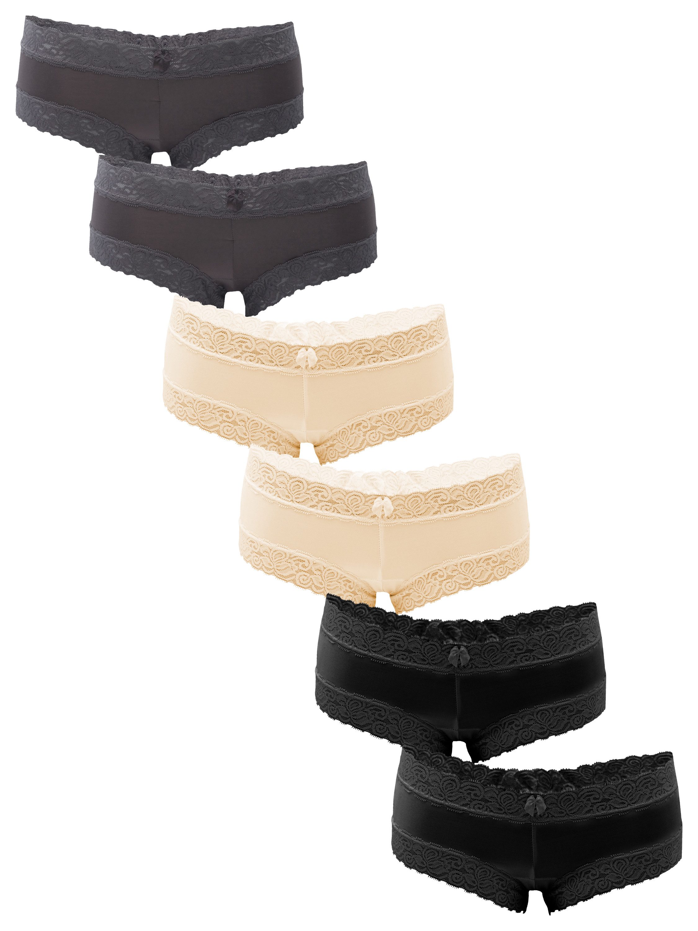 Fabio Farini Hipster Damen Unterwäsche - Frauen Unterhosen Panty Slip (Pack günstig online kaufen