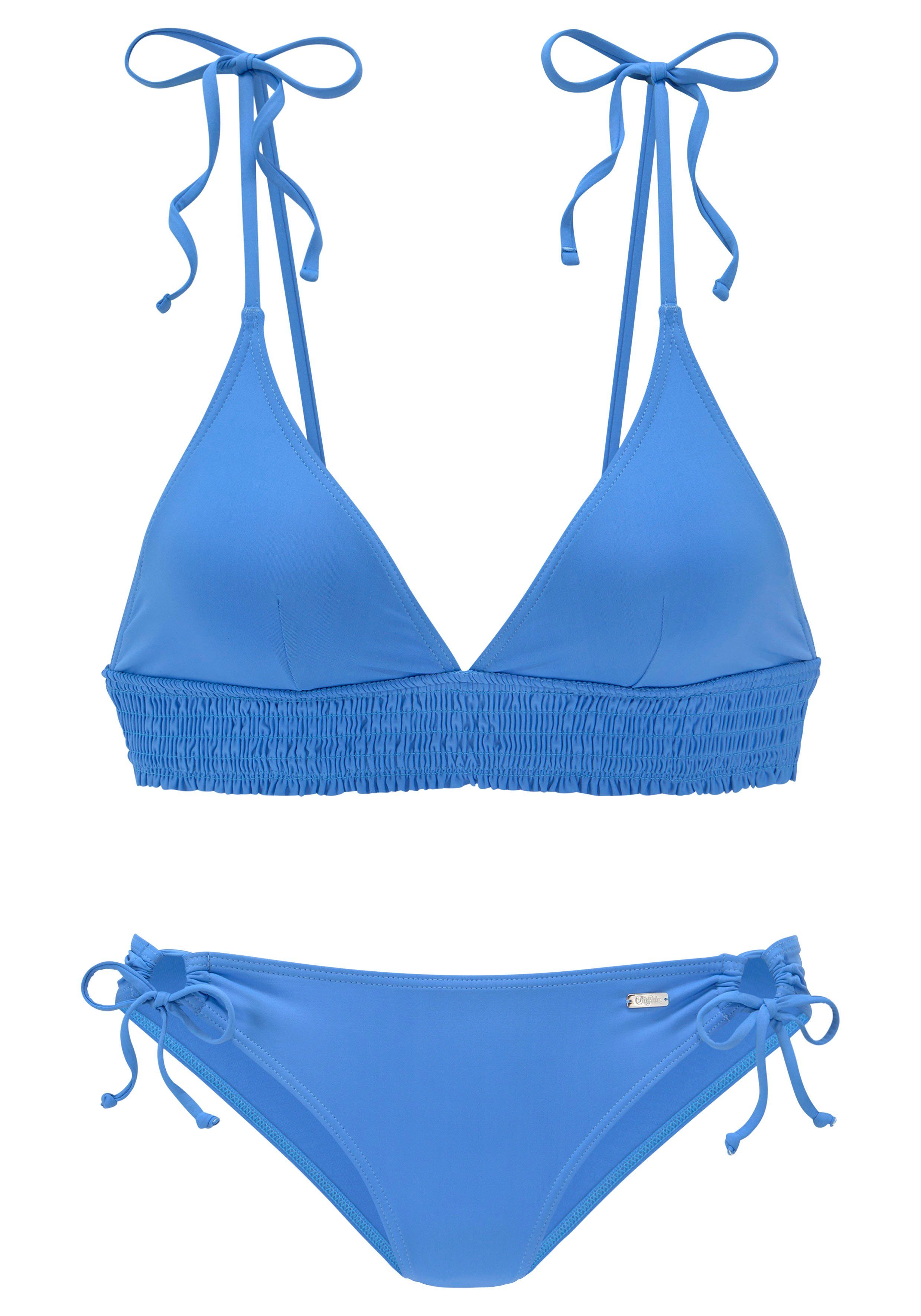Buffalo Triangel-Bikini mit gesmoktem Einsatz günstig online kaufen