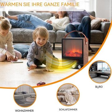 Zedelmaier Heizlüfter Raumheizung Energieeffiziente elektrische Kaminheizung 3D Flammeffekt;, 2 Heizstufen 750/1500W; LED 3D Flammeneffekt