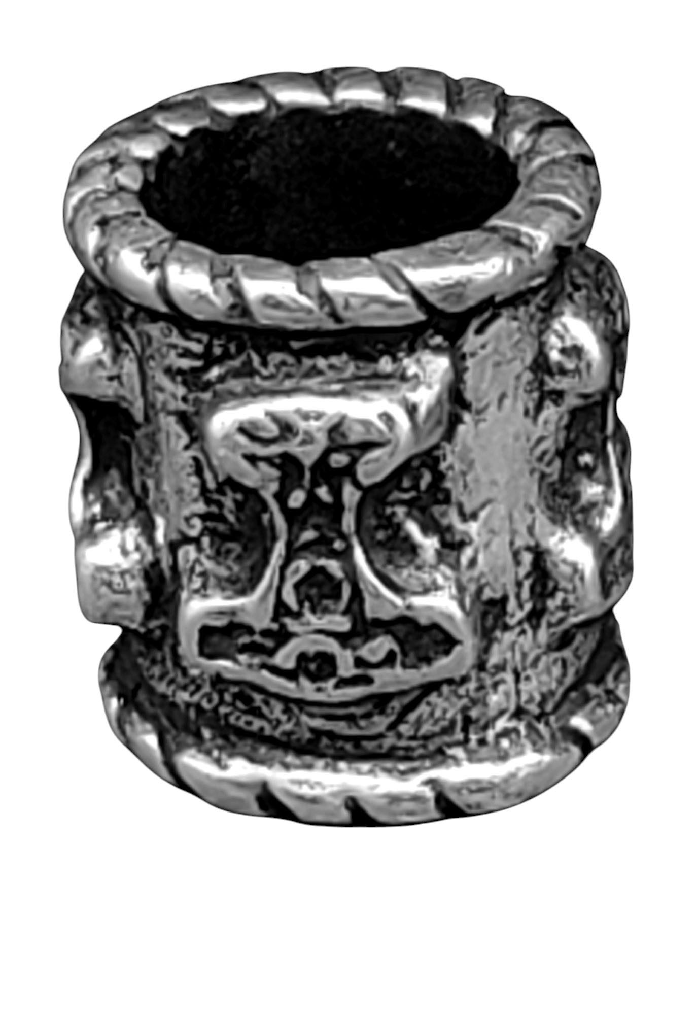Kiss of Leather Bartstyling-Set Bartperle Silber 925 Thorshammer Wikinger Bartschmuck Bart Thorhammer