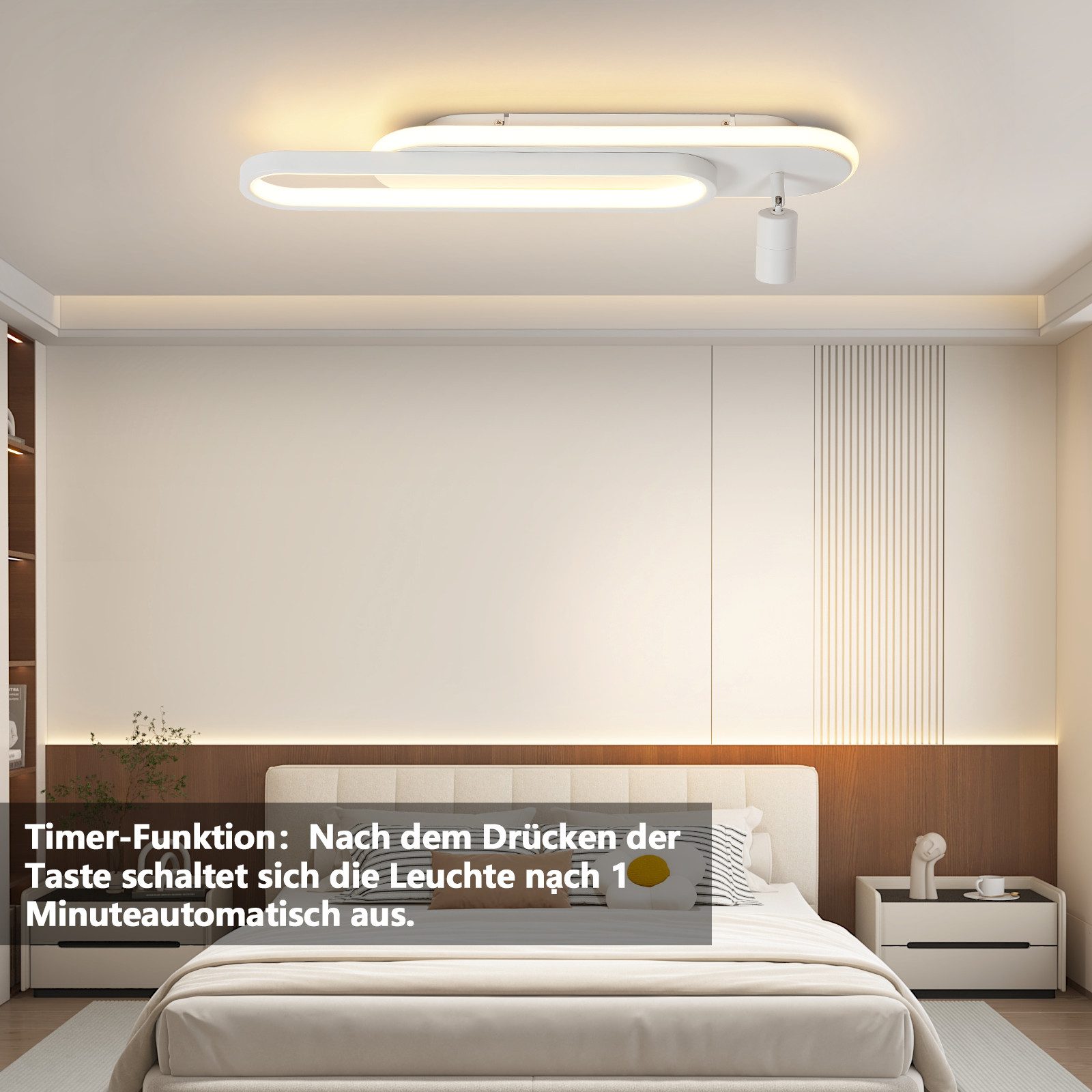 Nettlife LED Deckenleuchte Dimmbar mit 1 günstig online kaufen