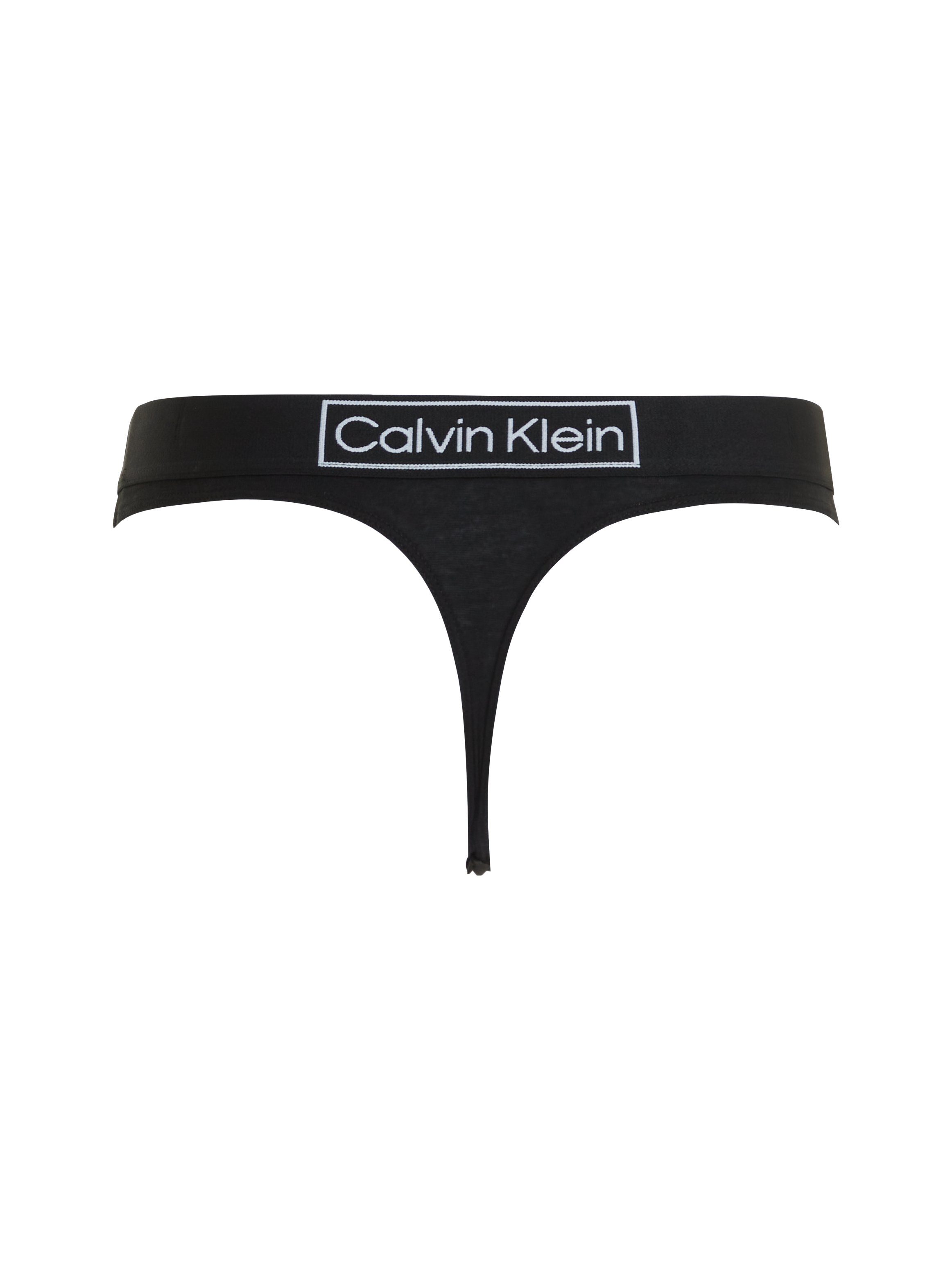 Bund Klein am Underwear schwarz Logoschriftzug Calvin mit String