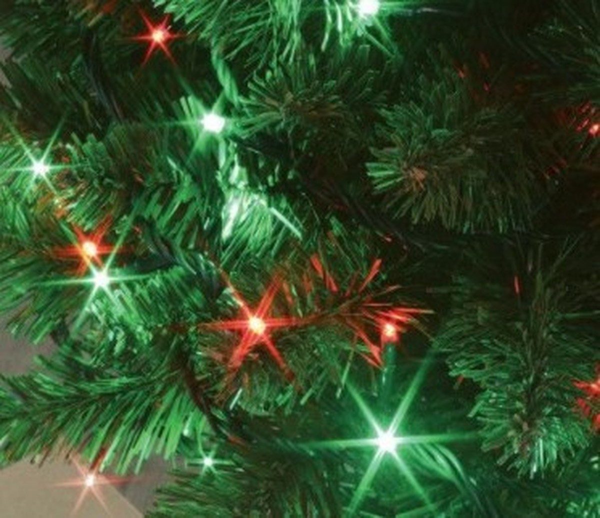 Fééric Lights & Christmas Lichterkette Lichterkette für Außen, rot und grün, 200 Lichter