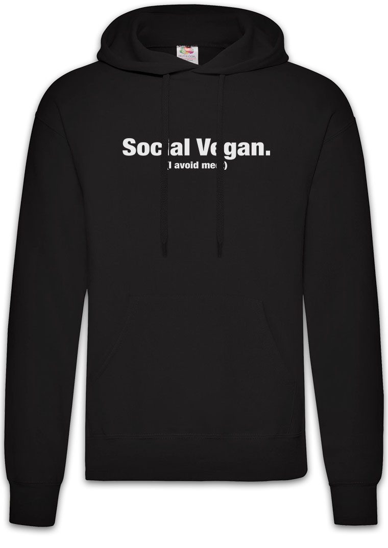 Hoodie Social Vegan Herren Hoodie Pessimismus Nihilist Skeptiker Sozialphobie