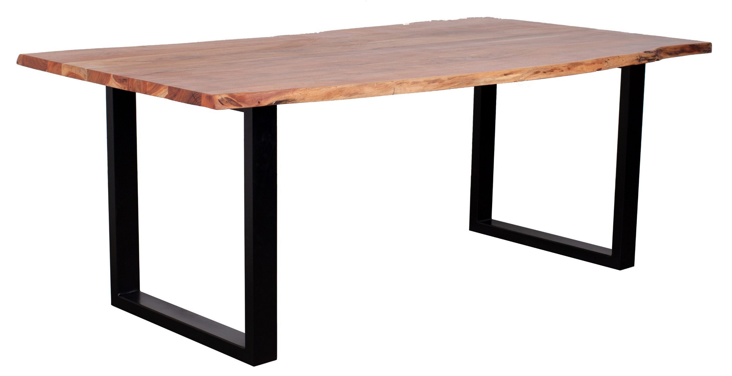 Starhome Esstisch Baumkantentisch Ancona Akazie massiv 160x90cm U-Gestell