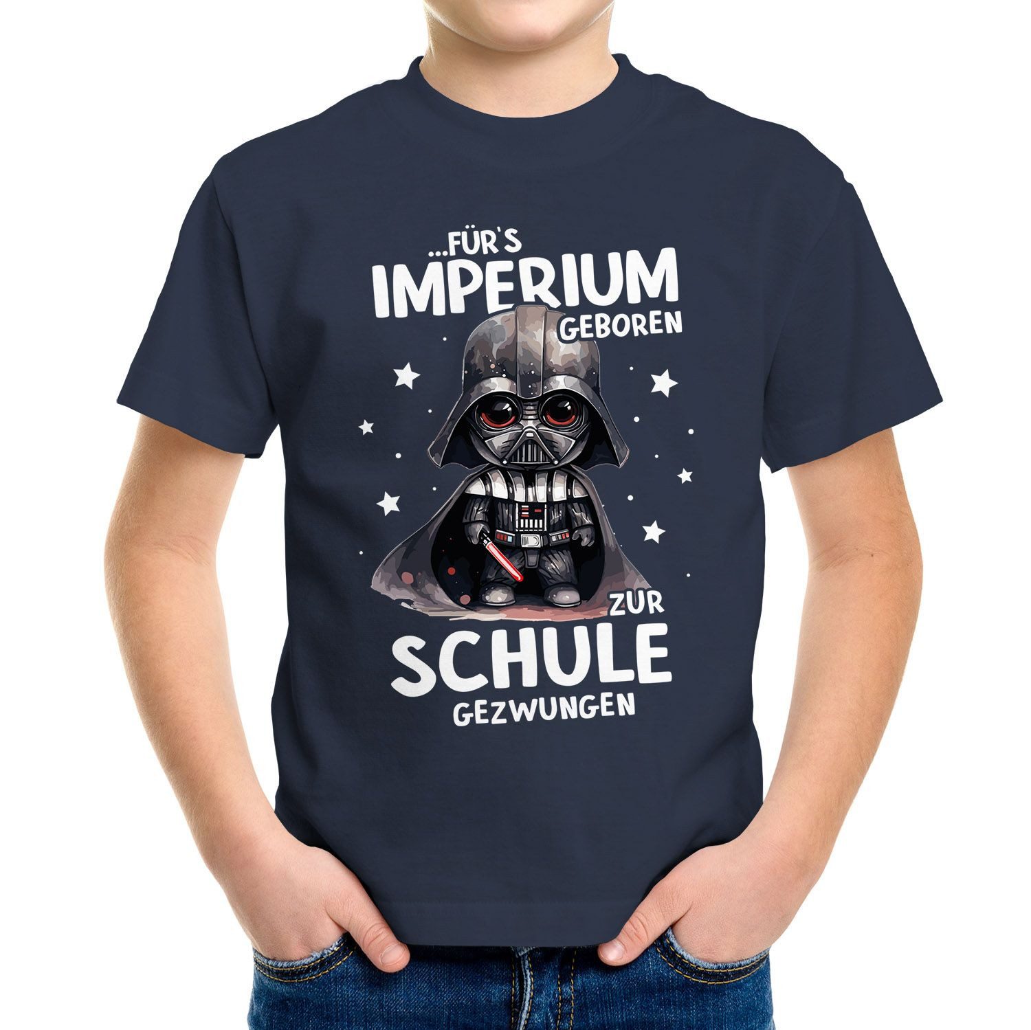 MoonWorks Print-Shirt Kinder T-Shirt Schule lustiger Spruch Fürs Imperium geboren zuer