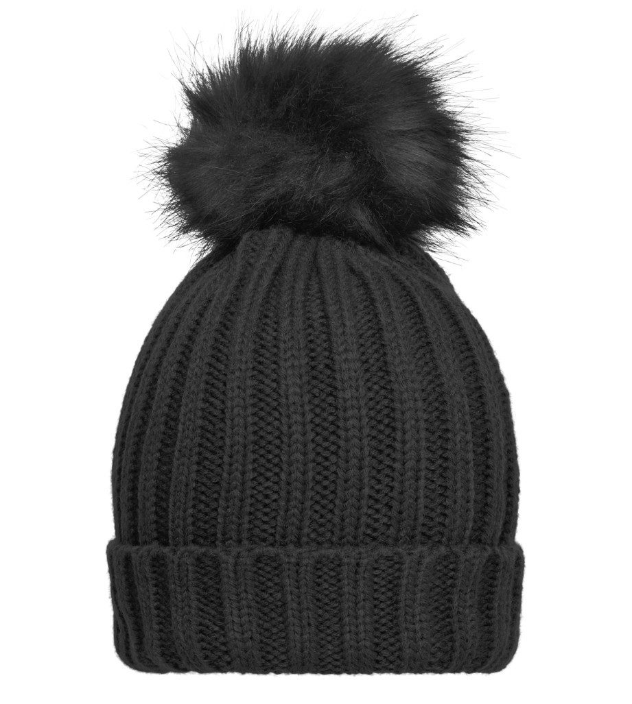 Myrtle Beach Strickmütze Elegante Damen Strickmütze mit extra großem Pompon günstig online kaufen