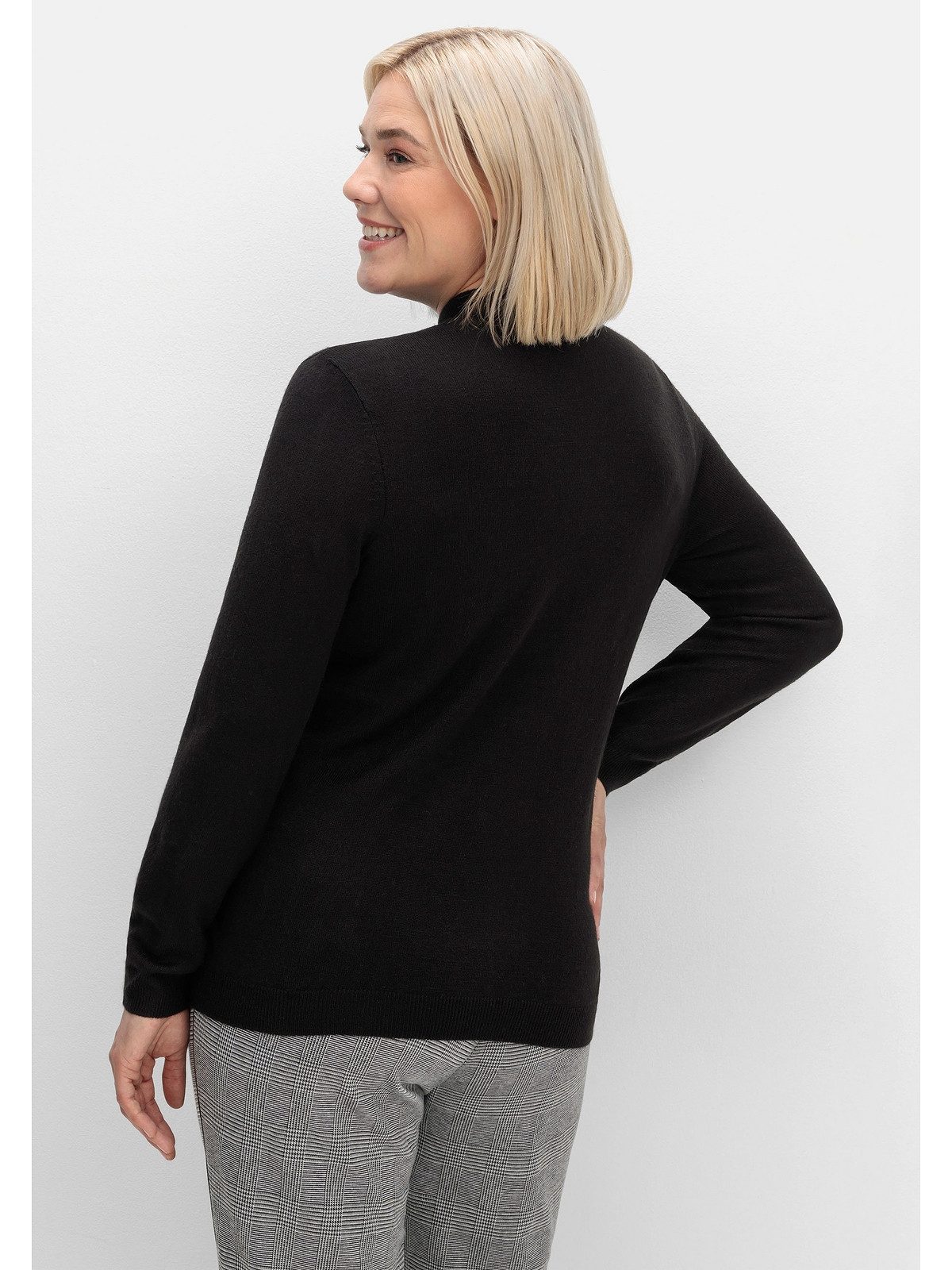 Sheego Stehkragenpullover Große Größen in weicher günstig online kaufen