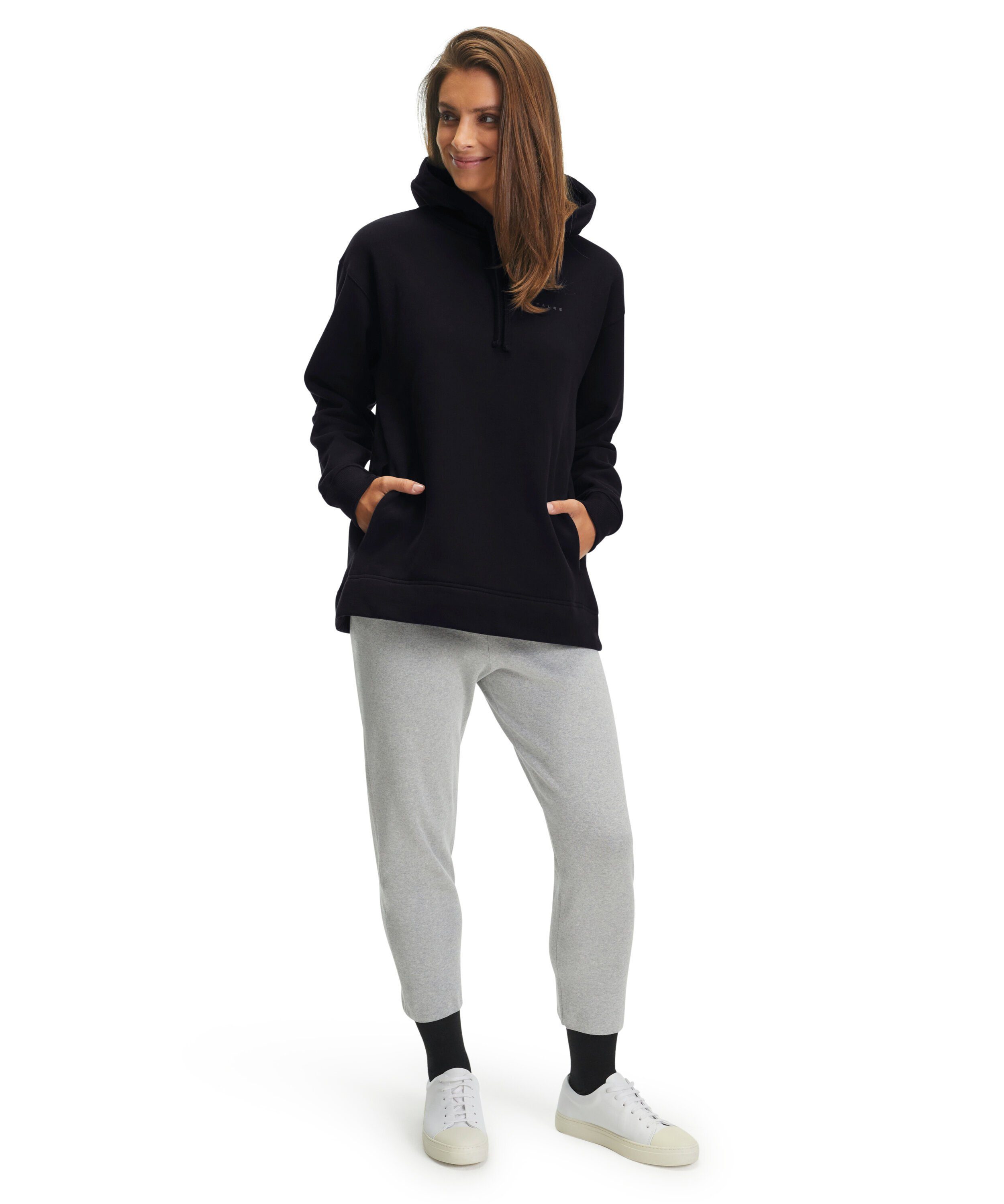 FALKE Hoodie (1-tlg., 1) aus reiner Baumwolle