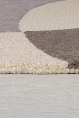 Wollteppich Wohnzimmer-Teppich AIRE - 100% Wolle, Lebendige Farbakzente, KADIMA DESIGN, Rechteckig, Höhe: 8 mm
