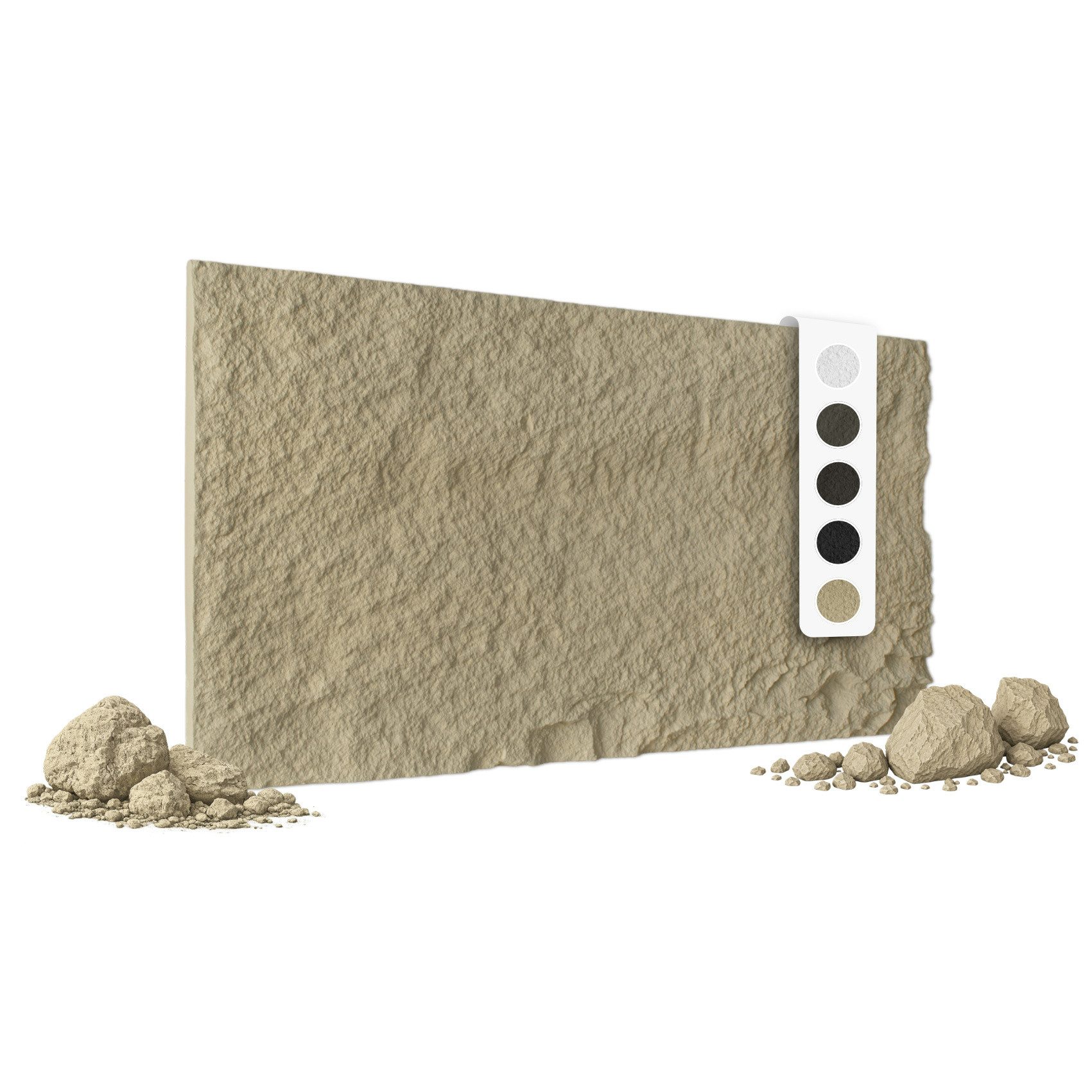 Hexim Wandpaneel, BxL: 60.5x121 cm, (Steinoptik Felsen Platten 1 Stück 120x60cm PU Wandverkleidung 0,73 m² 3D Paneele Bruchstein Stone Dekor Wandpaneele Wanddeko Steinplatte Felswand Wohnzimmer Innenwand (A002-15 Beige)