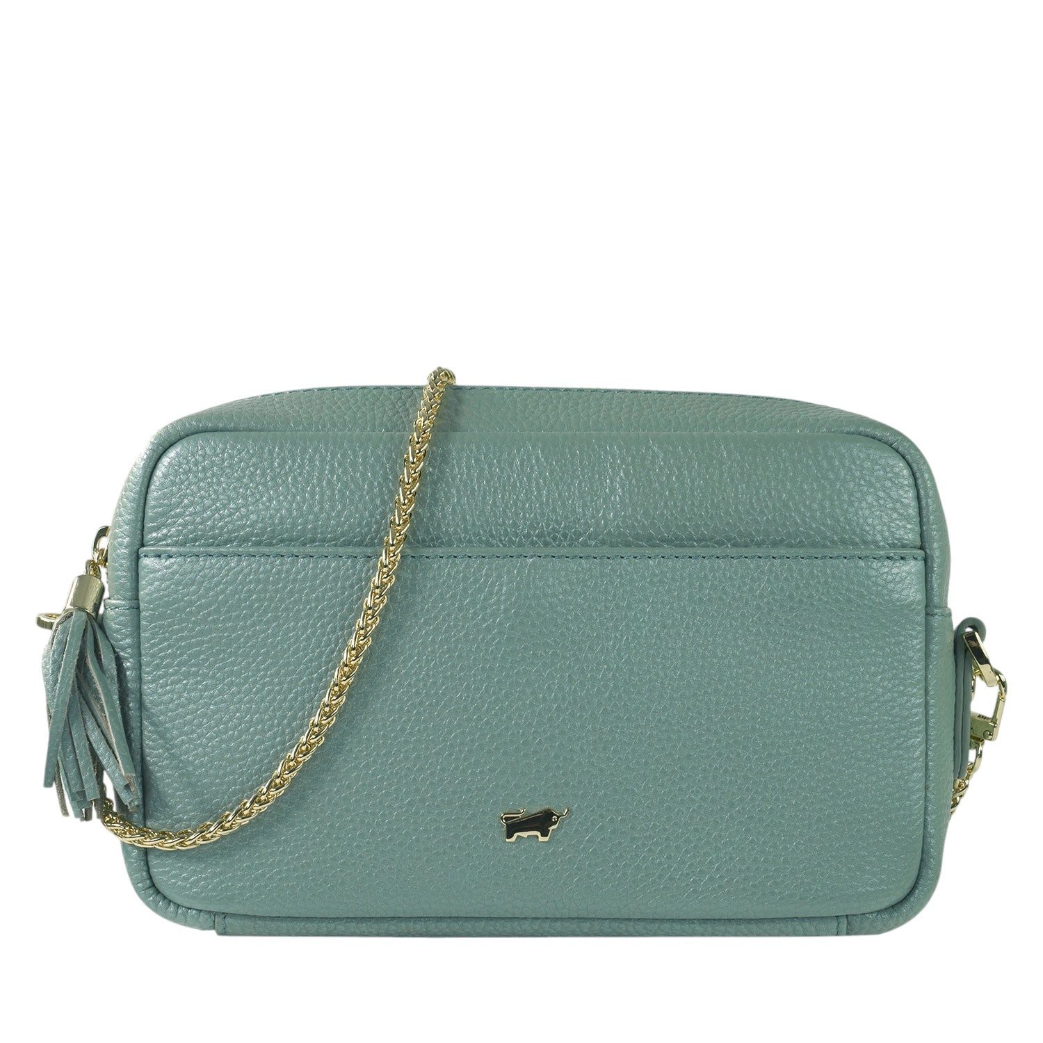 Braun Büffel Handytasche ALESSIA Camera Bag with Chain pale green
