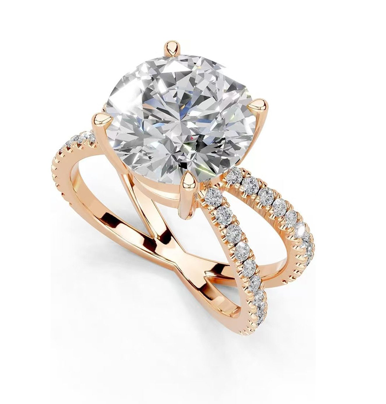 Jumpeak Trauring Lab grown diamant ring,3ct,D,VS1,3EX, Ring frauen, Eheringe, Damen geschenk,Valentinstag geschenk für sie, Liebes geschenk für sie