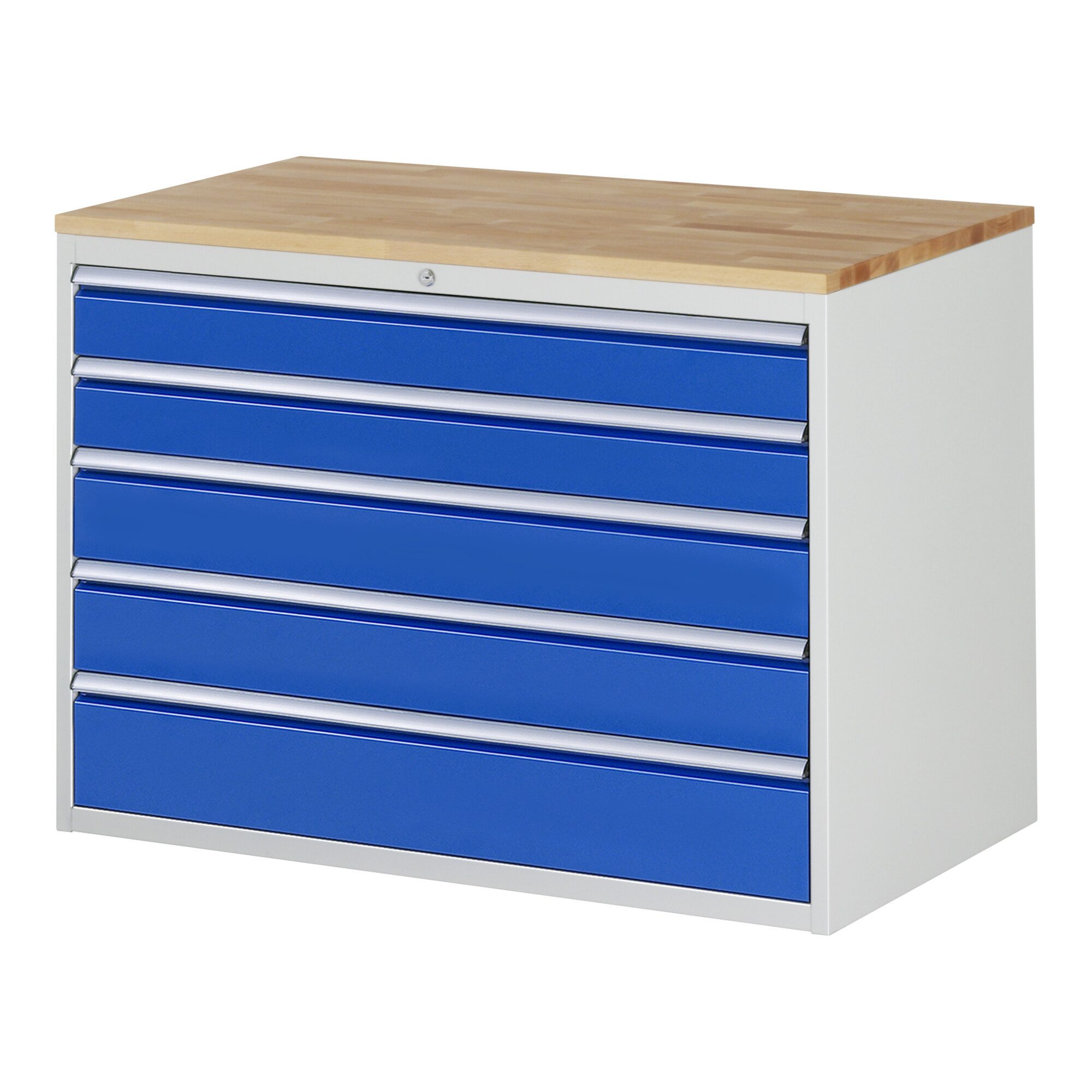 RAU Hängeregisterschrank Rau Schubladenschrank Buche-Top und 5 x Schubl.-XXL 2x120 2x150 1x180m