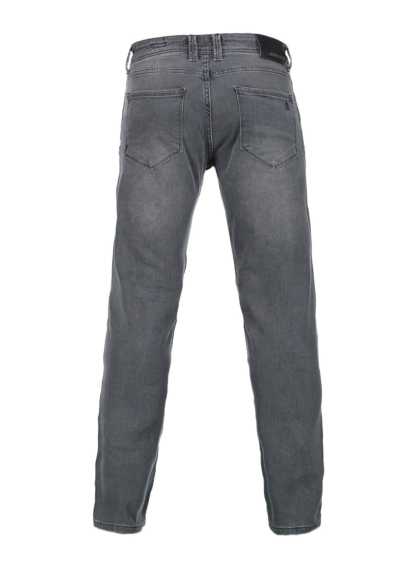 04-Grau Herren 5-Pocket-Jeans 5-Pocket Fit Regular BARBONS Design