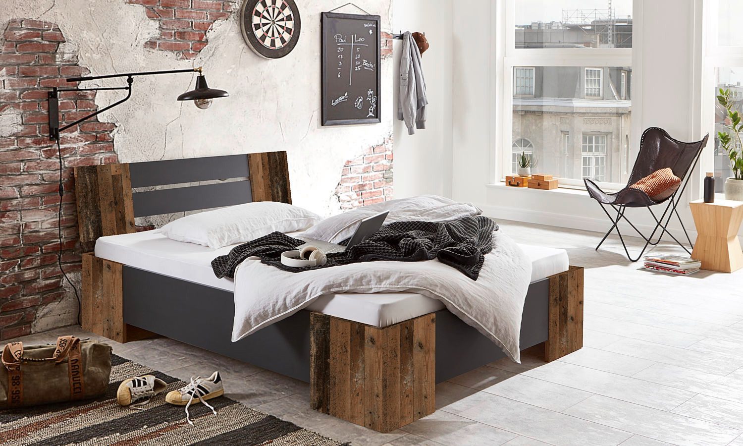 BMG Möbel Futonbett Graz (Bett 140x200 günstig online kaufen