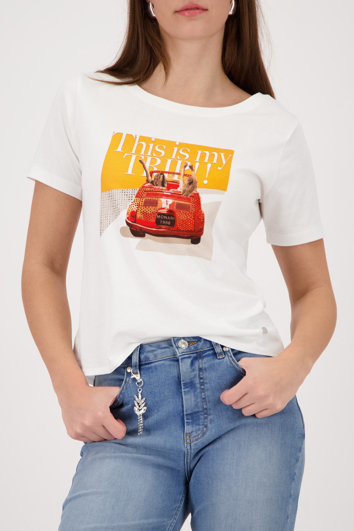 Monari T-Shirt Auto Regular fit mit Cabrio-Print